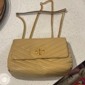 Tory Burch Tan Quilted Shoulder Bag